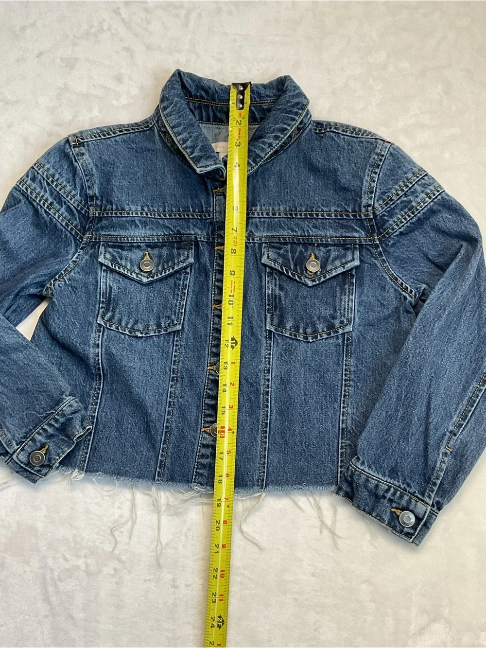GB girls Blue Denim Button-Front Jean Jacket